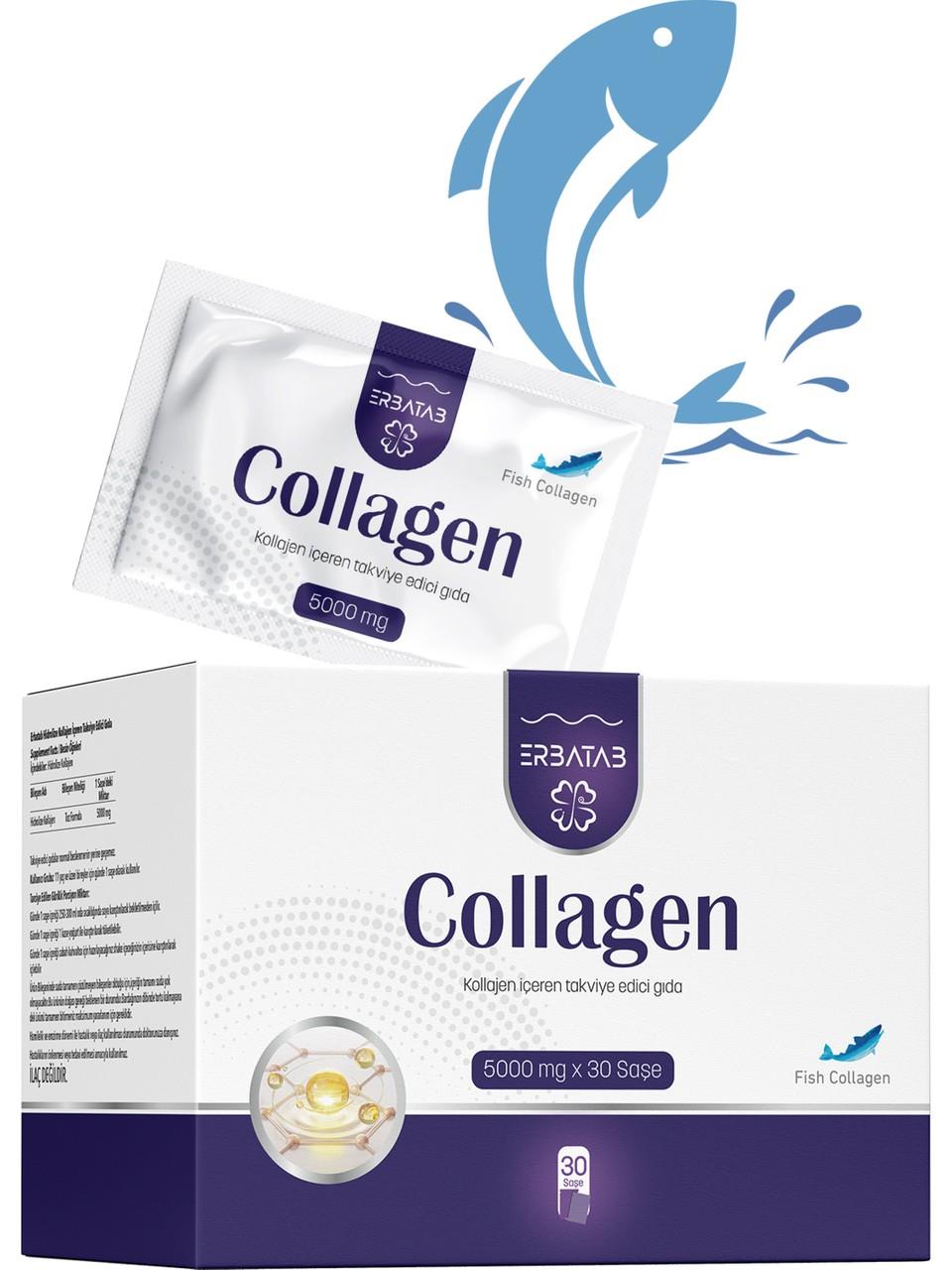 Erbatab Hidrolize Kollajen 5000 mg 30 Saşe-Erbatab