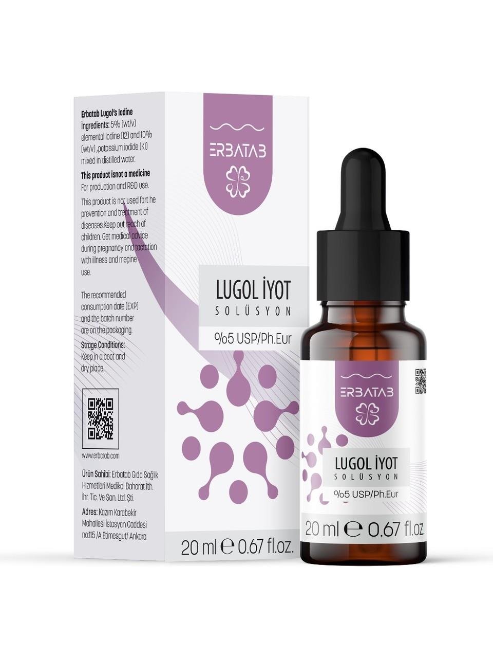 Erbatab Lugol İyot %5 20 ml-Erbatab
