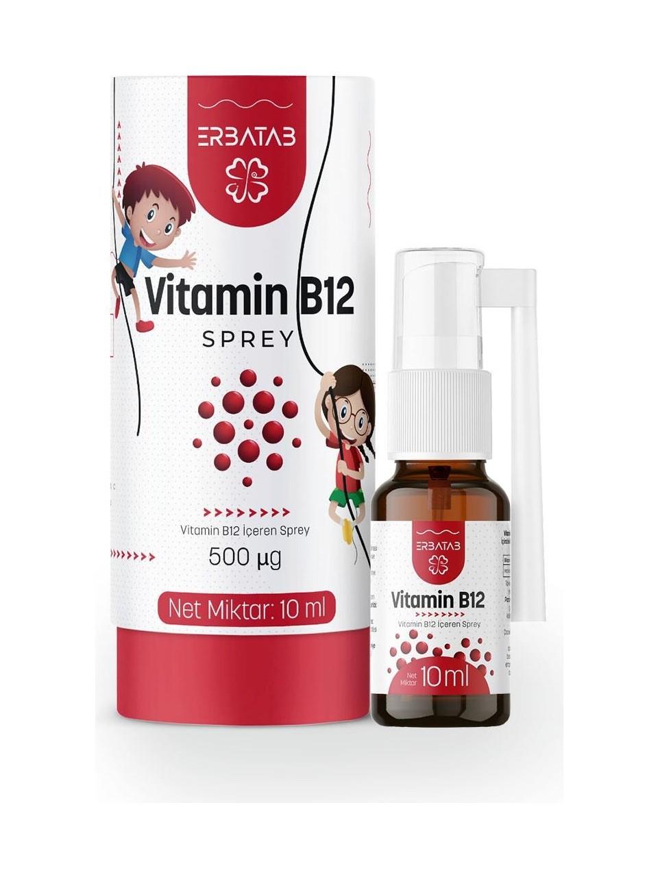 Erbatab Metilkobalamin B12 Sprey 10 ml-Erbatab