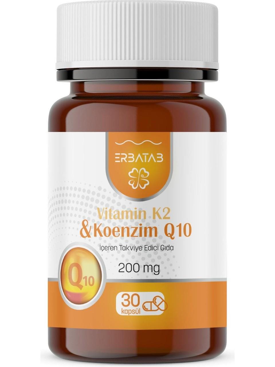 Erbatab Vitamin K2 ve Koenzim Q10 30 Kapsül-Erbatab