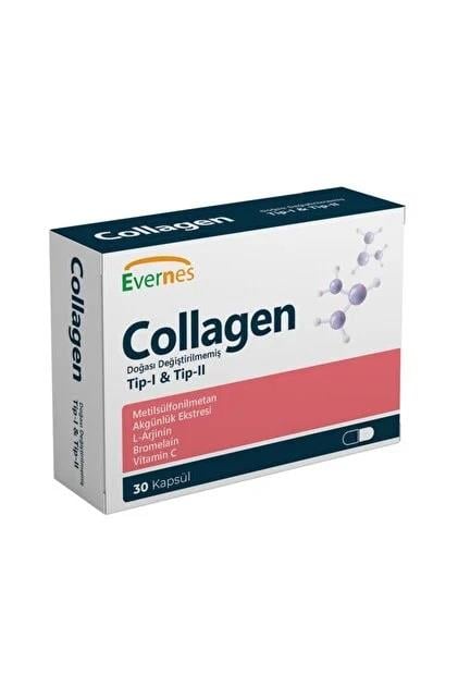 Evernes Tip I- II Collagen 30 Kapsül-Evernes
