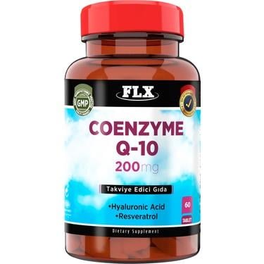 FLX Coenzyme Q10 200 mg Hyaluronik Asit Resveratrol 60 Tablet-FLX