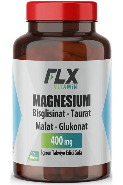 FLX Magnezyum Bisglisinat Malat Taurat Glukonat 60 Tablet-FLX