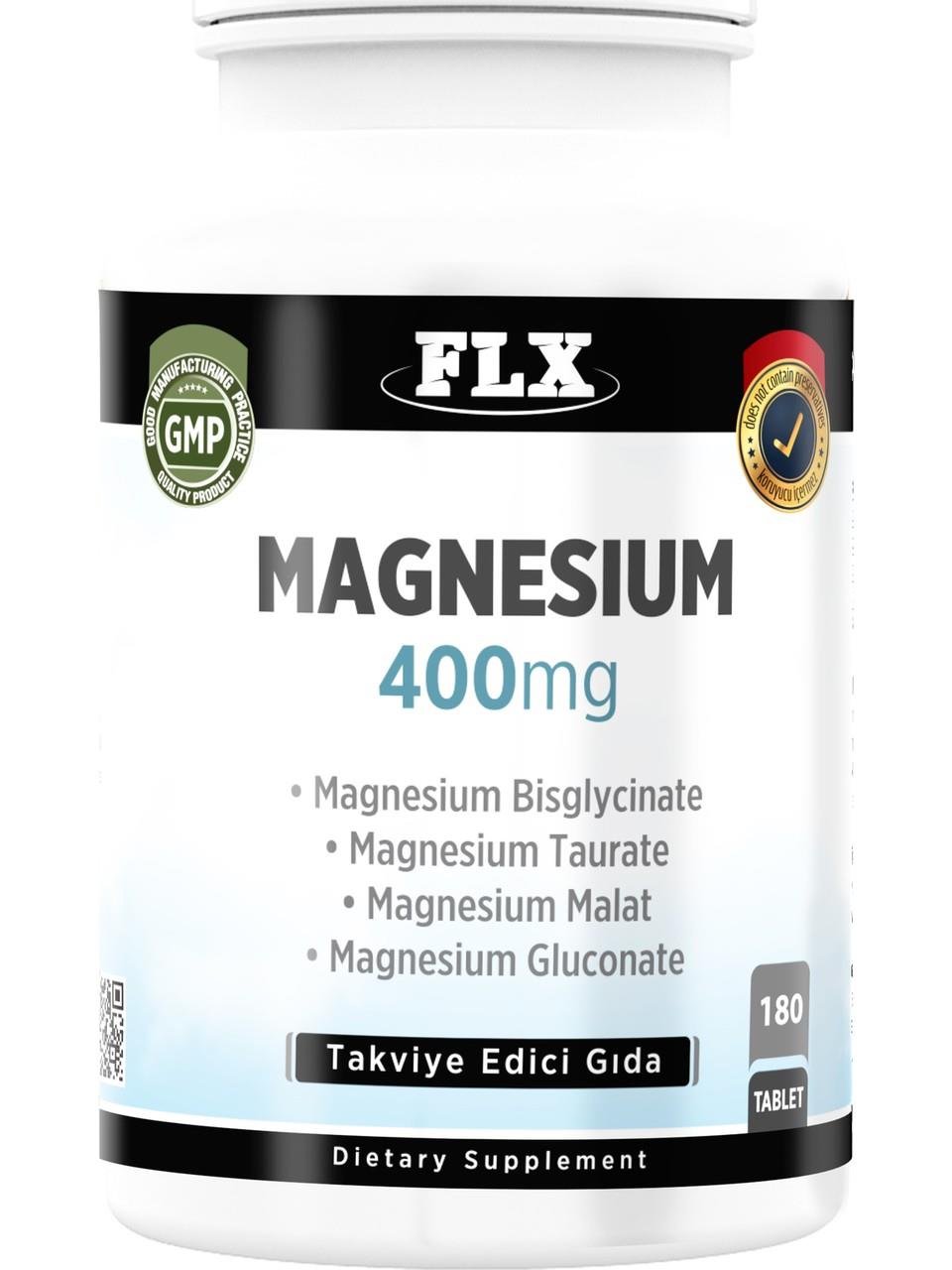 Flx Magnezyum Bisglisinat Malat Taurat Glukonat 180 Tablet-FLX