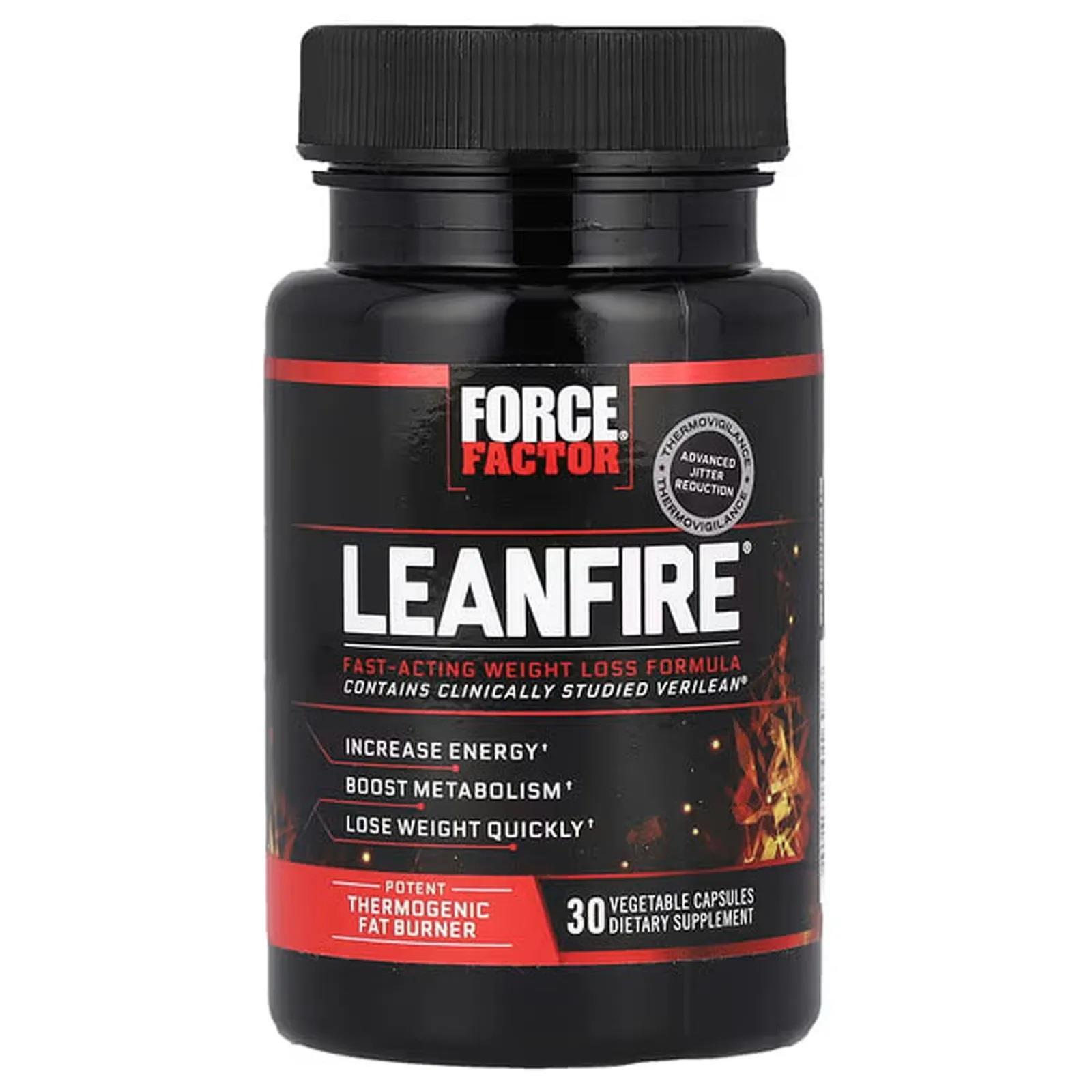 Force Factor Leanfire Fast-Acting Weight Loss Formula 30 Vegetable Capsules-Force Factor