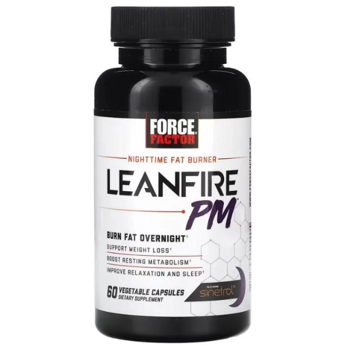Force Factor Leanfire Pm Nighttime Fat Burner 60 Vegetable Capsules-Force Factor