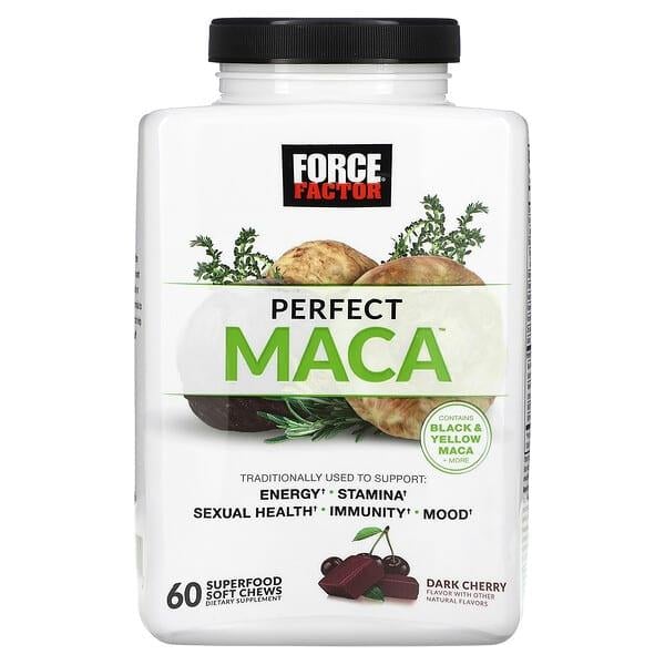 Force Factor Perfect Maca Root And Dim Saffron Antioxidants 60 Çiğneme Tableti-Force Factor