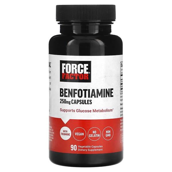 Force Factor Tiamin Vitamin B1 Benfotiamine 250 mg 90 Bitkisel Kapsül-Force Factor