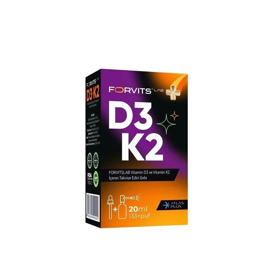 Forvits Lab Vitamin D3k2 Sprey 20 ml-Forvits Lab
