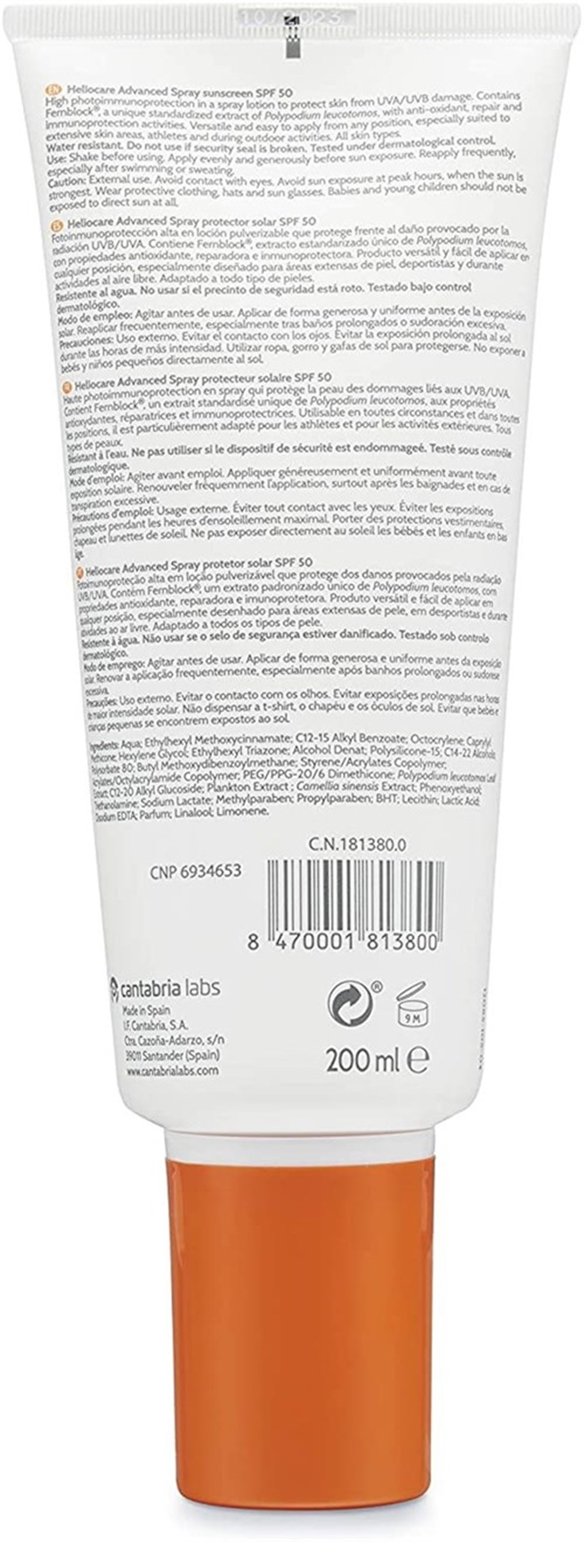 Heliocare Advanced Spf 50 Spray 200Ml