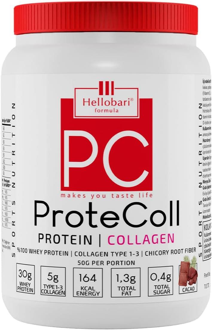 Hellobari Formula Protecoll Whey Protein&Kollajen Kakaolu 10 Porsiyon-Hellobari Formula