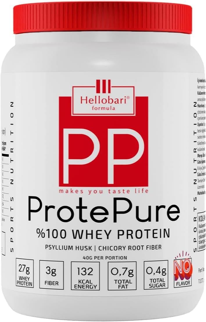 Hellobari Formula Protepure %100 Whey Protein Aromasız 28 Porsiyon-Hellobari Formula