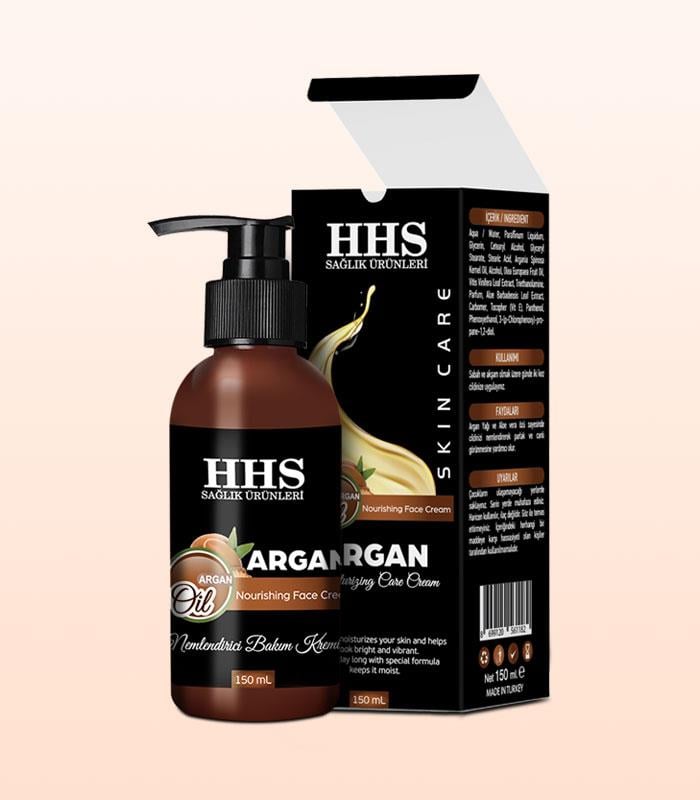 HHS Argan Yağlı Nemlendirici El Yüz ve Vücut Bakım Kremi 150 ml-HHS