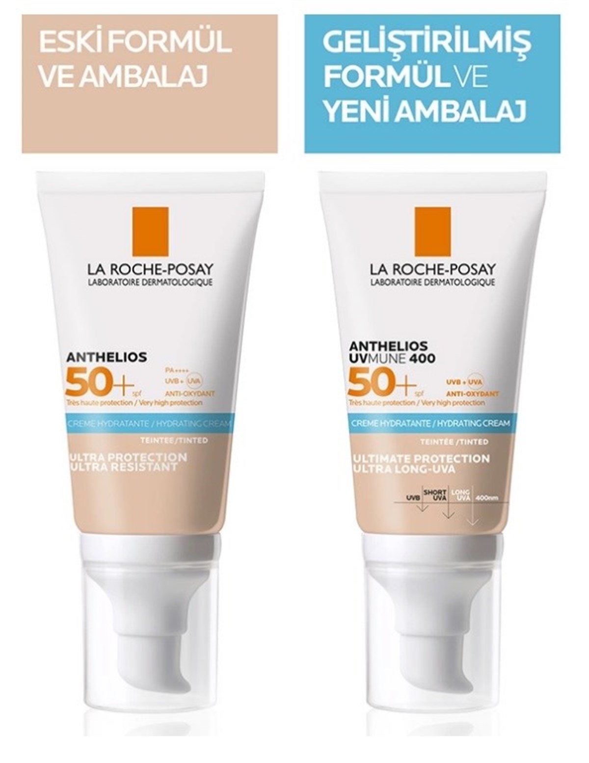 La Roche Posay Anthelios Uvmune Ultra Creme Renkli SP50+ 50 ml Tüm cilt tipleri için Güneş Koruyucu