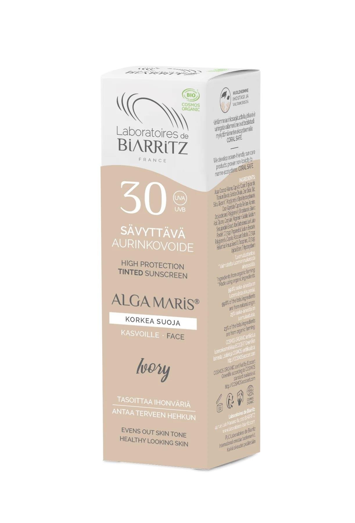Laboratoires De Biarritz Creme Solaire Ivory Tinted SPF30 50 ml-Laboratoires De Biarritz