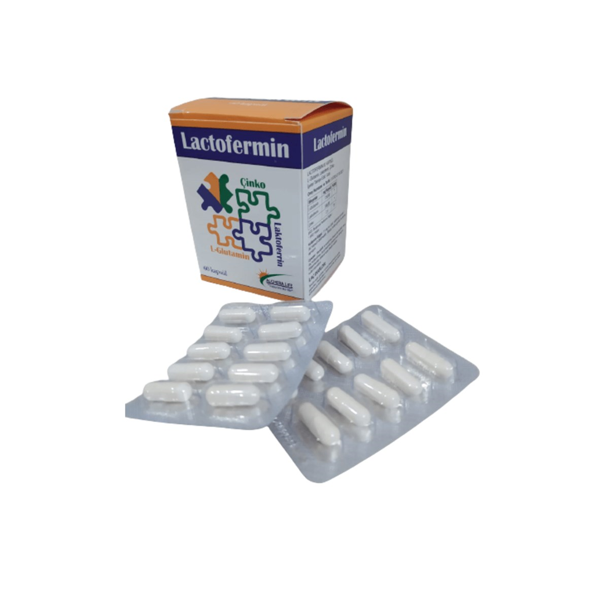 Lactofermin 60 Kapsül ( Lactoferrin-Glutamin-Çinko içeren gıda takviyesi )-ALCHERALİFE