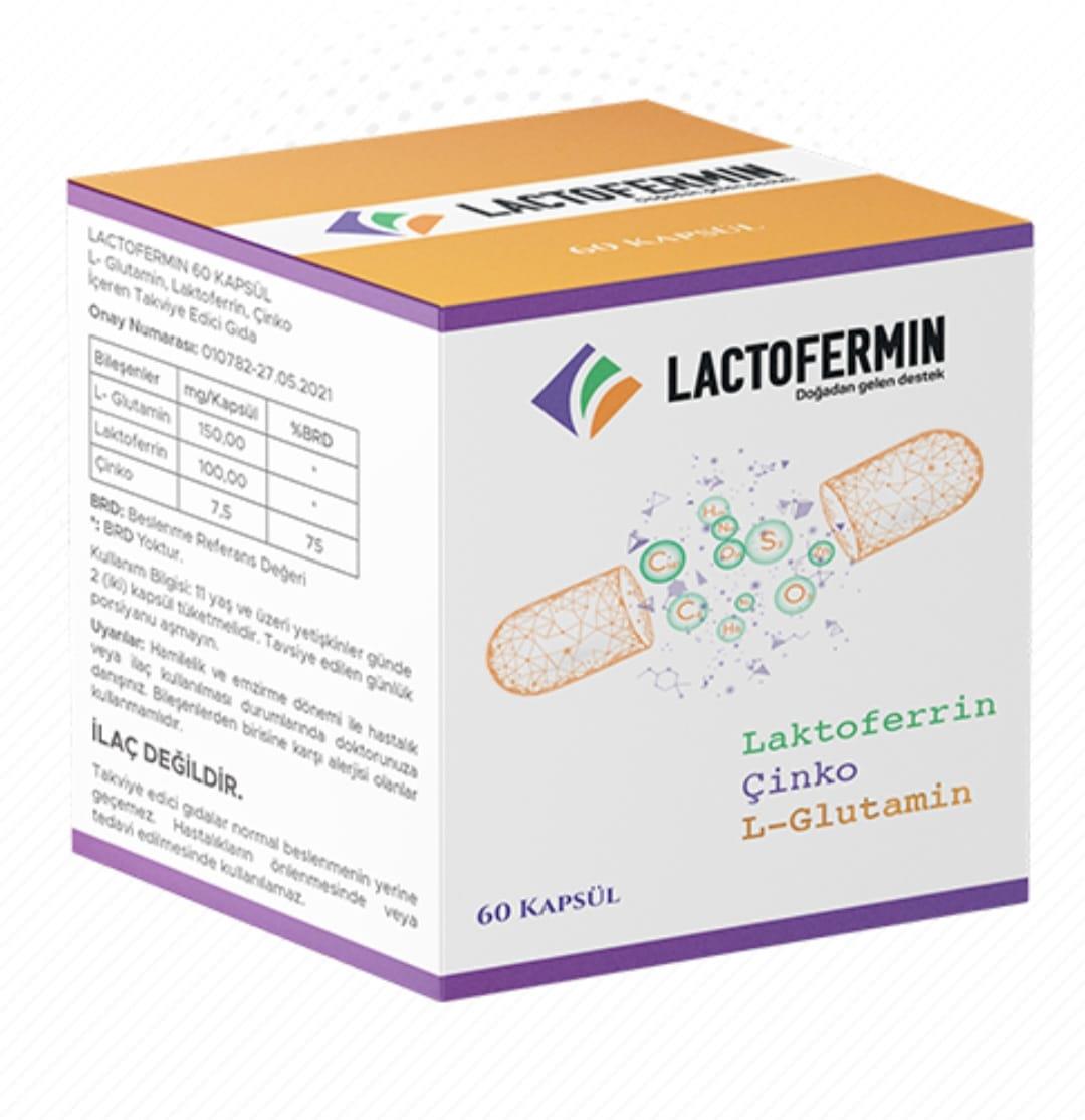 Lactofermin Laktoferrin - Glutamin - Çinko 60 Kapsül -ALCHERALİFE