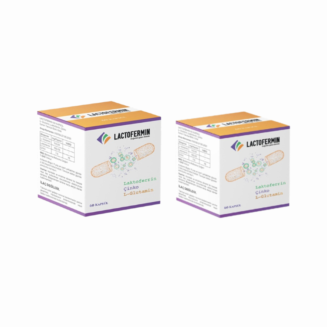 Lactofermin Laktoferrin - Glutamin - Çinko 60 Kapsül X 2 ADET -ALCHERALİFE