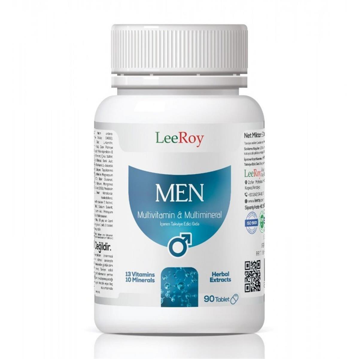 Leeroy Men Multivitamin Multimineral 90 Tablet-LeeRoy