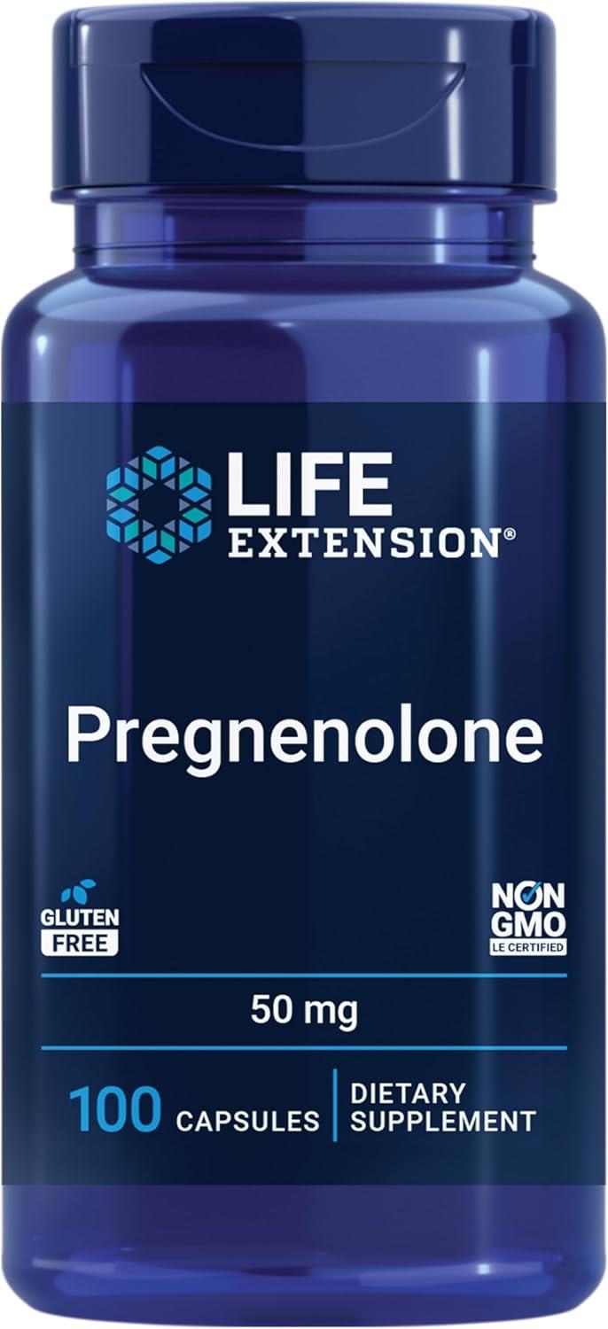 Life Extension Pregnenolone 50 mg 100 Capsules-Life Extension