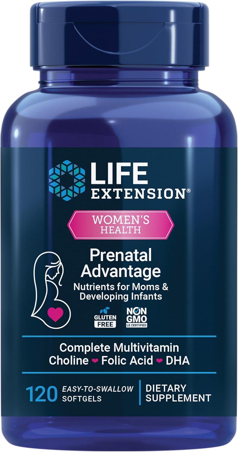 Life Extension Prenatal Advantage 120 Easy-To-Swallow Softgels-Life Extension