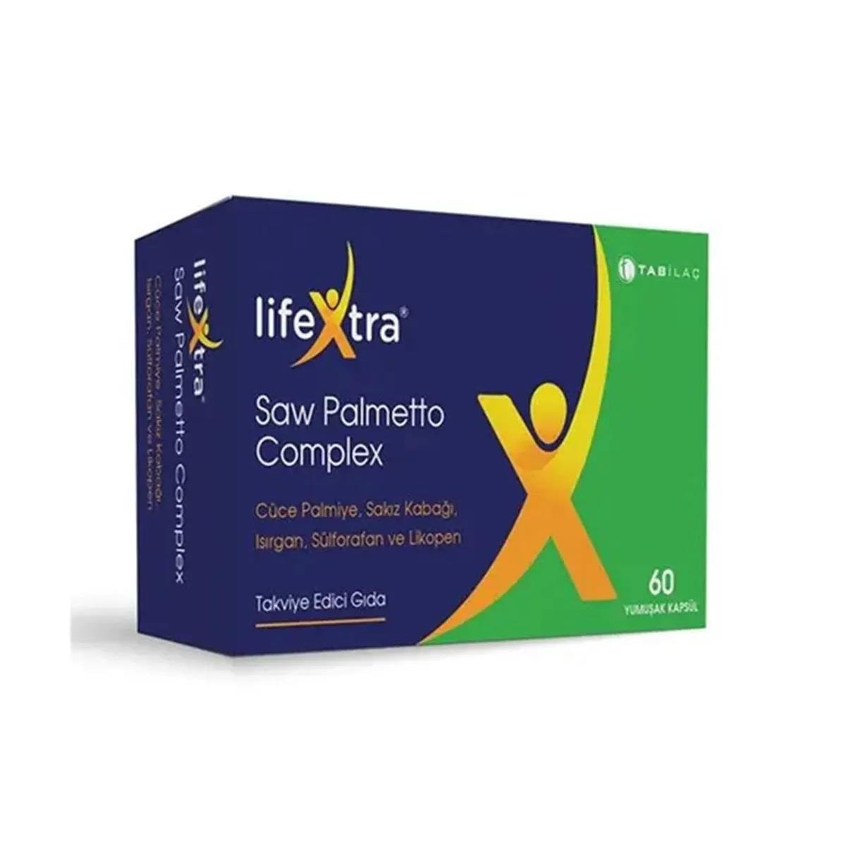 Lifextra Saw Palmetto Complex 60 Yumuşak Kapsül-LİFEXTRA