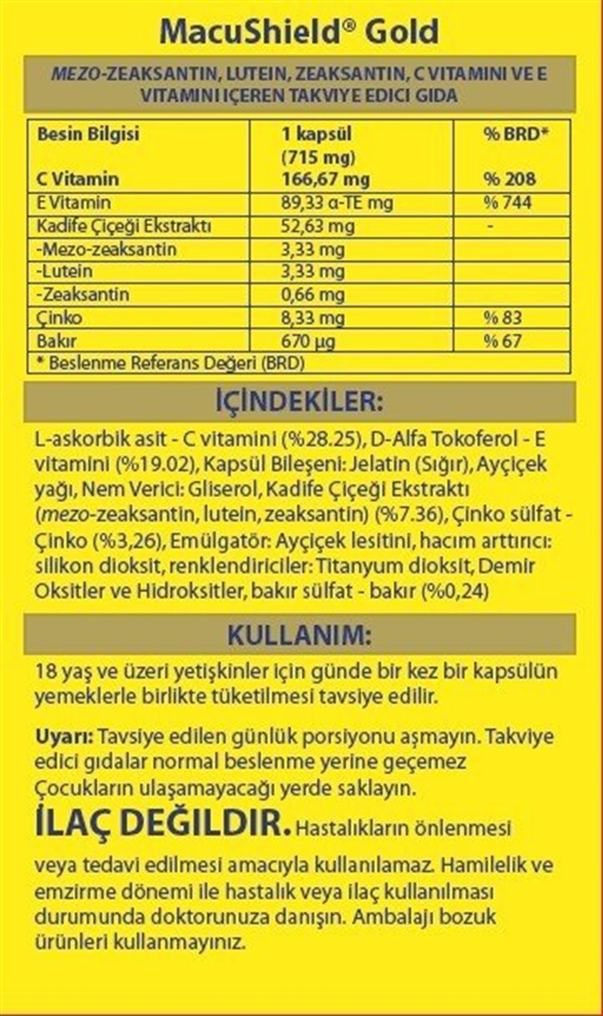 MacuShield Gold 90 Kapsül-İMed