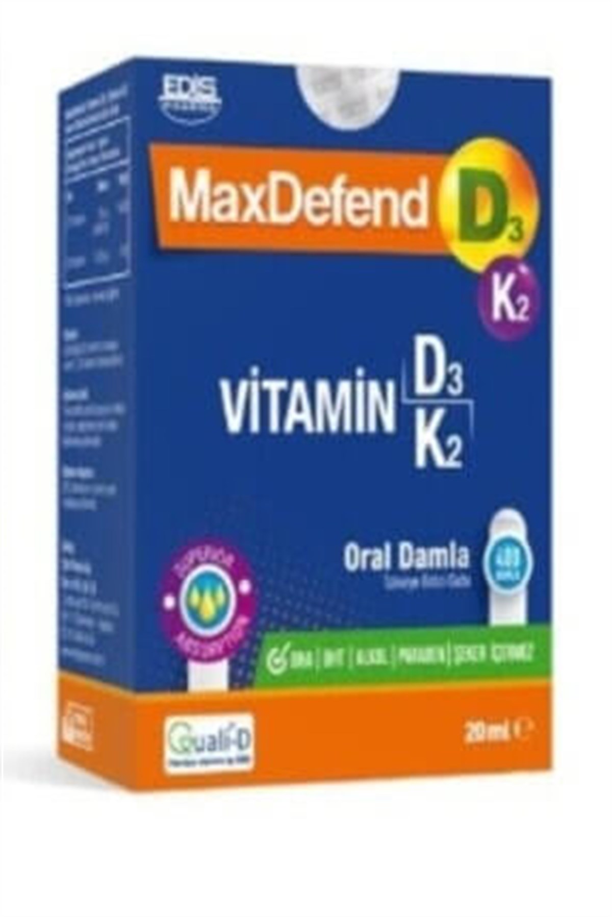 Maxdefend D3k2 Damla 20ml-EDİS PHARMA
