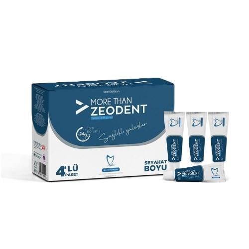 More Than Zeodent Seyahat Boy Diş Macunu 80 gr 4'lü-More Than