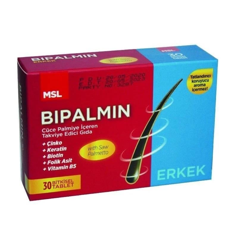 MSL Bipalmin With Saw Palmetto Men Saç Dökülmesi İçin 30 Tablet-MSL