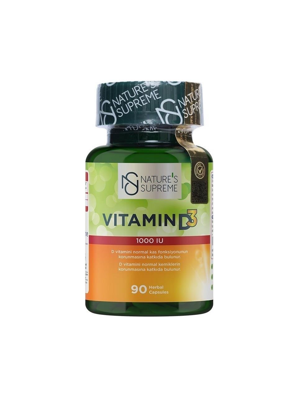 Nature's Supreme Vitamin D3 1000 IU 90 Tablet-Nature's Supreme