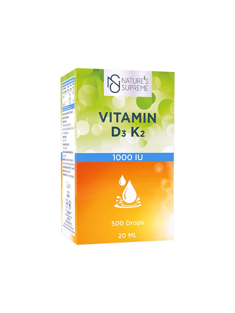 Nature's Supreme Vitamin D3 K2 Damla 20 ml-Nature's Supreme