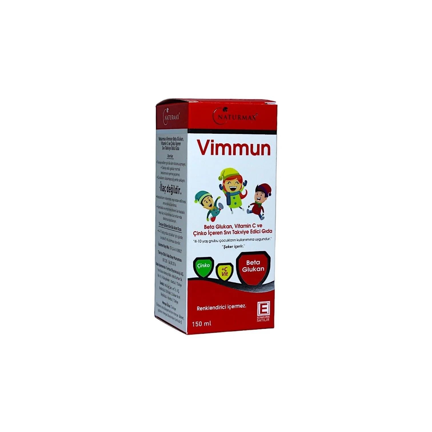 Naturmax Vimmun Bağışıklık Güçlendirici Çocuk Şurup 150 ml-NATURMAX