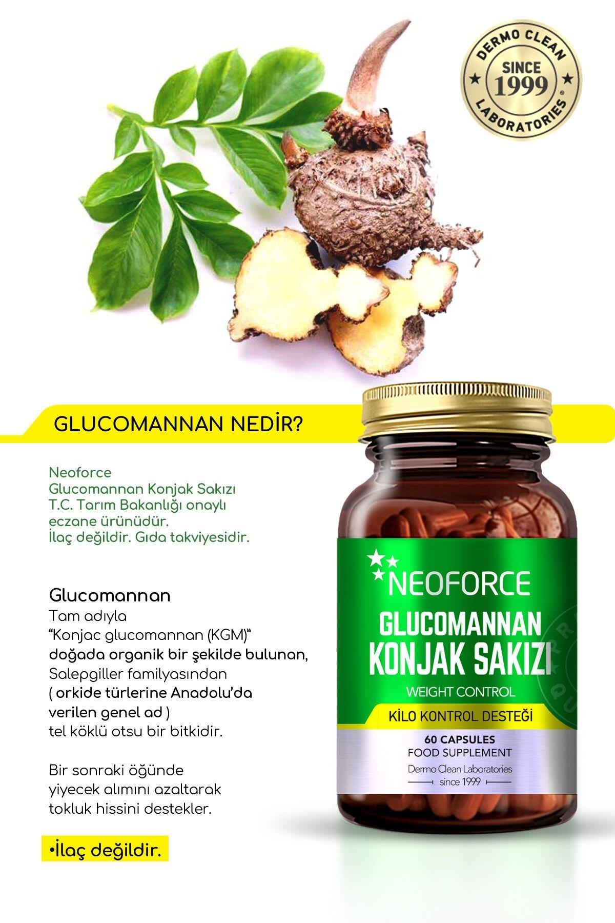 Neoforce Glucomannan Konjak Sakızı 60 Kapsül-Dermo Clean