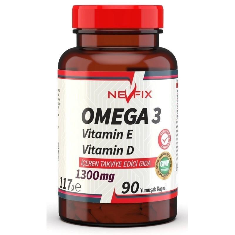 Nevfix Omega 3 Balık Yağı 1300 mg 90 Yumuşak Kapsül-Nevfix