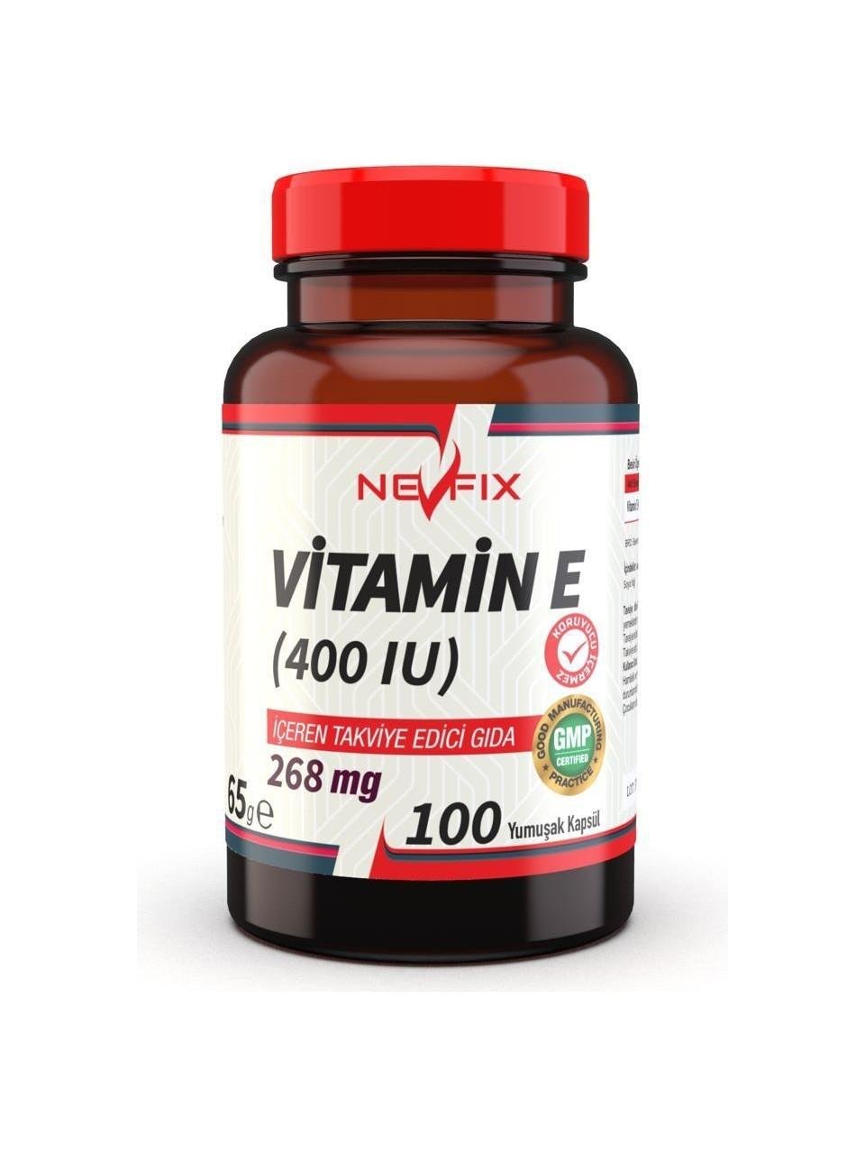 Nevfix Vitamin E 100 Kapsül-Nevfix