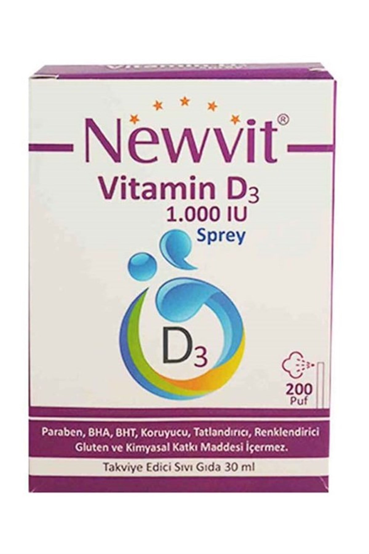 Newvit Vitamin D3 Sprey Damla 1.000 İU