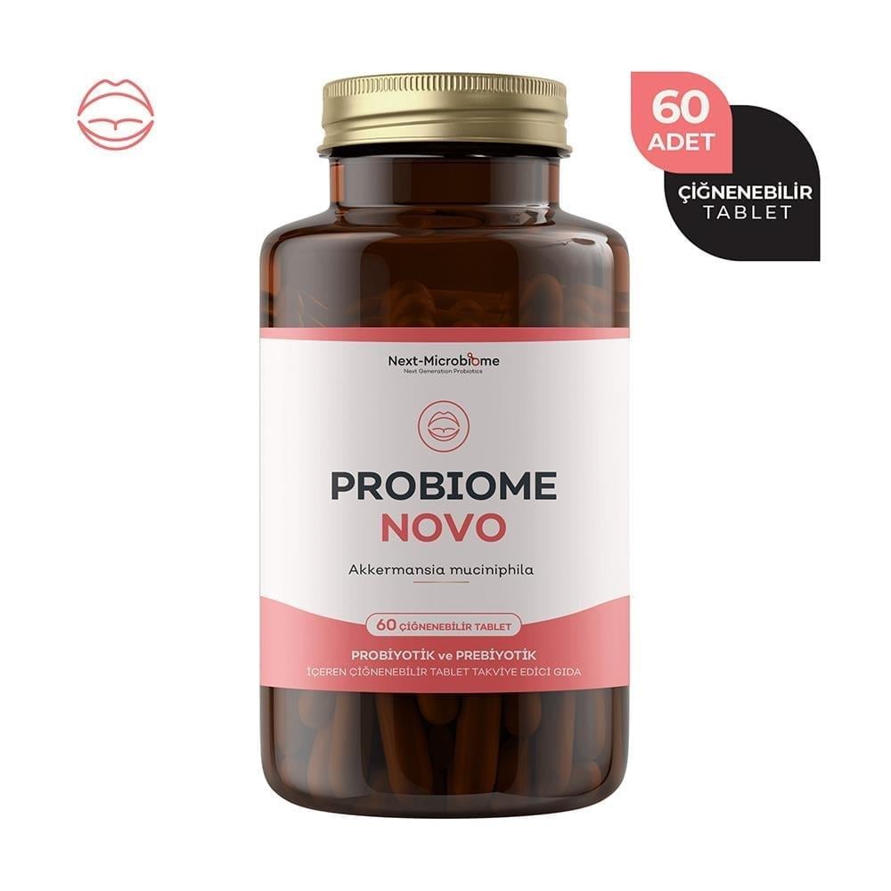 Next-Microbiome Probiome-Novo Probiyotik ve Prebiyotik 60 Çiğnenebilir Tablet-Next-Microbiome