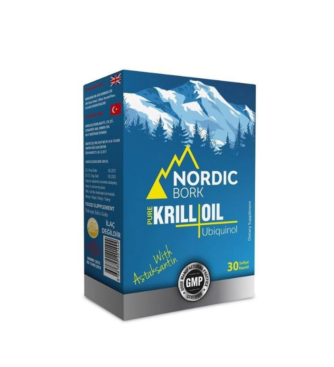 Nordic Bork Pure Krill Oil With Q10 30 Softgel Kapsül-BORK