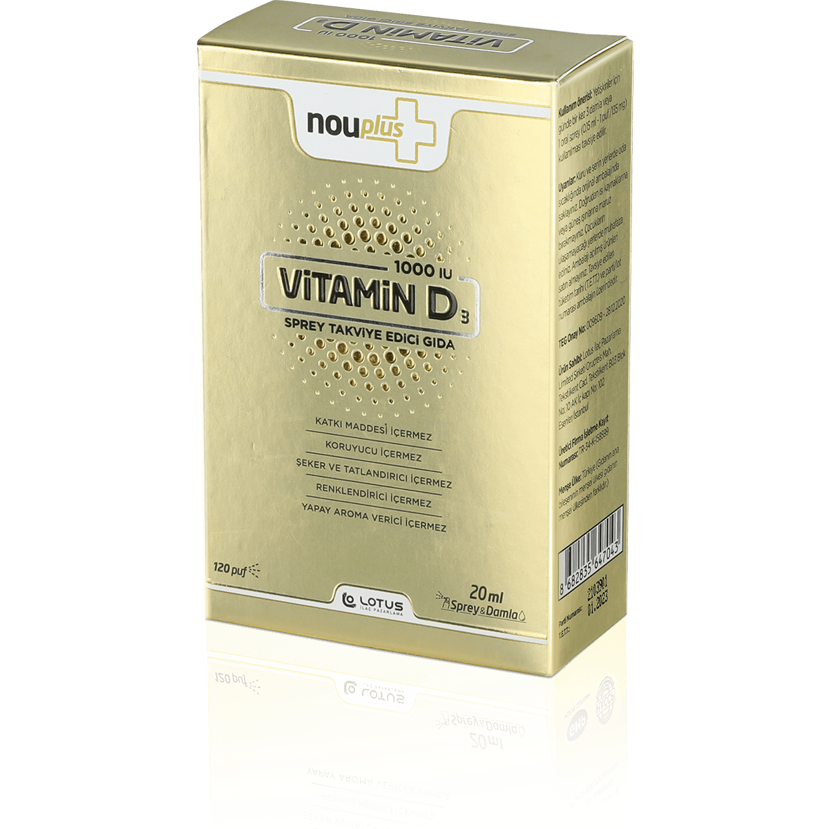 Nouplus Vitamin D3 1000 IU Sprey 20 ml-Nouplus