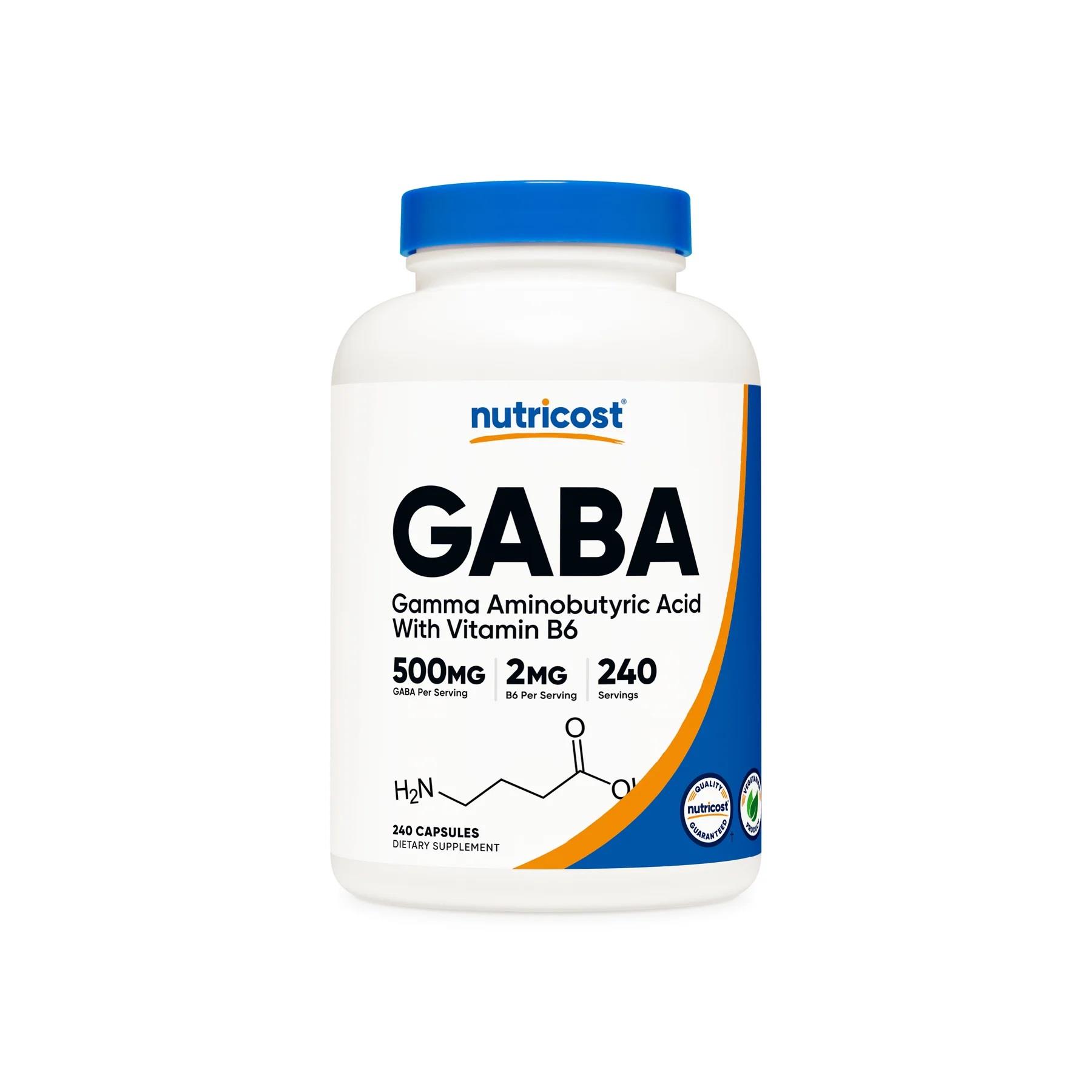 Nutricost Gaba Vitamin B6 500 mg 240 Capsules-Nutricost