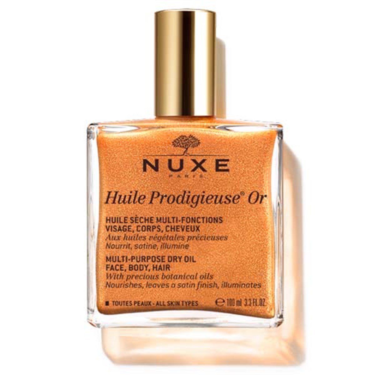 Nuxe Huile Prodigieuse Or - Altın Parıltılı Çok Amaçlı Yüz, Vücut, Saçlar İçin Kuru Yağ 100 Ml