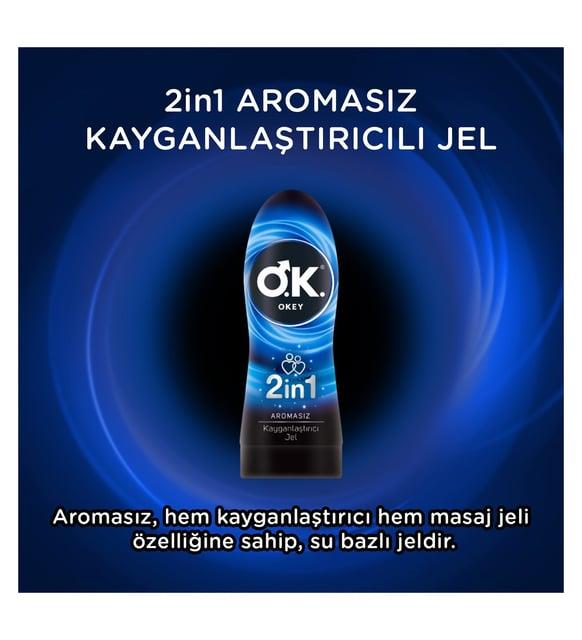 Okey 2in1 Aromasız Kayganlaştırıcı 200 ml-Okey