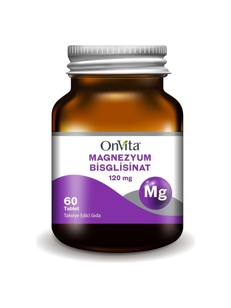 Onvita Magnezyum Bisglisinat 120 mg 60 Tablet-OnVita