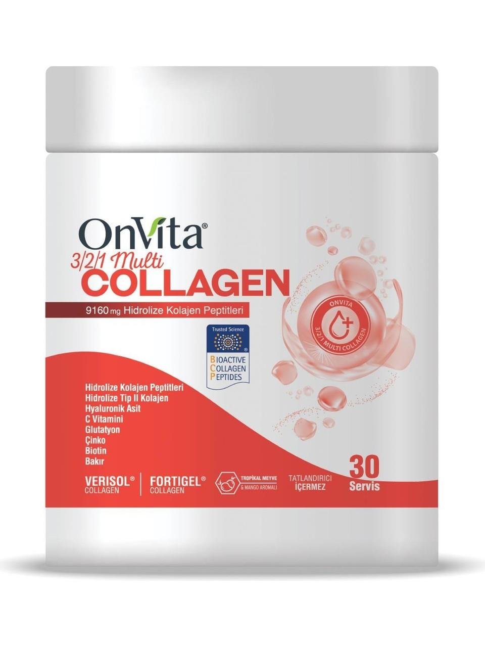 Onvita Multi Collagen 3-2-1 Toz Kolajen 30 Servis-OnVita