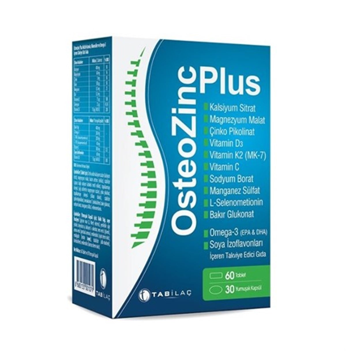 OsteoZinc Plus 60 Tablet + 30 Yumuşak Kapsül