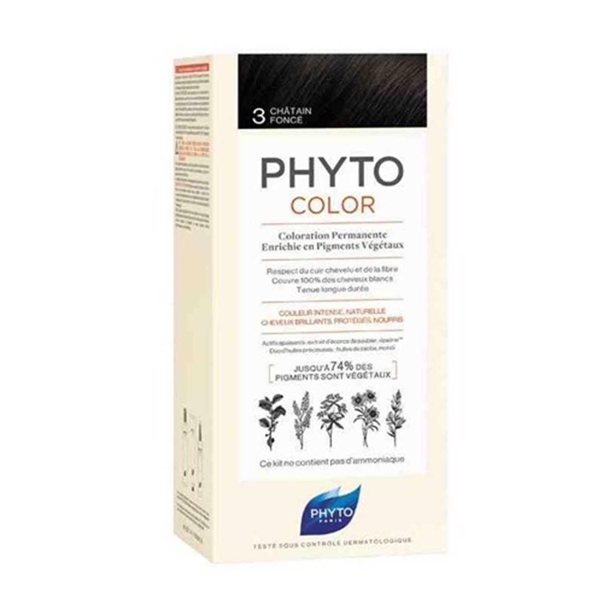 Phyto Phytocolor 3 Dark Brown Bitkisel Saç Boyası 3 Koyu Kestane
