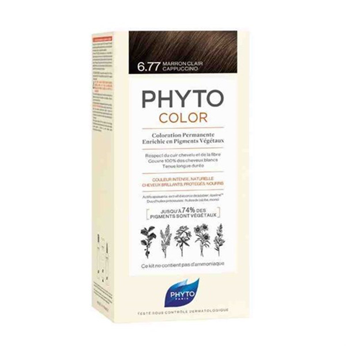 Phyto Phytocolor 6.77 Light Brown Cappuccino Bitkisel Saç Boyası 6.77 Cappuccino Kahve