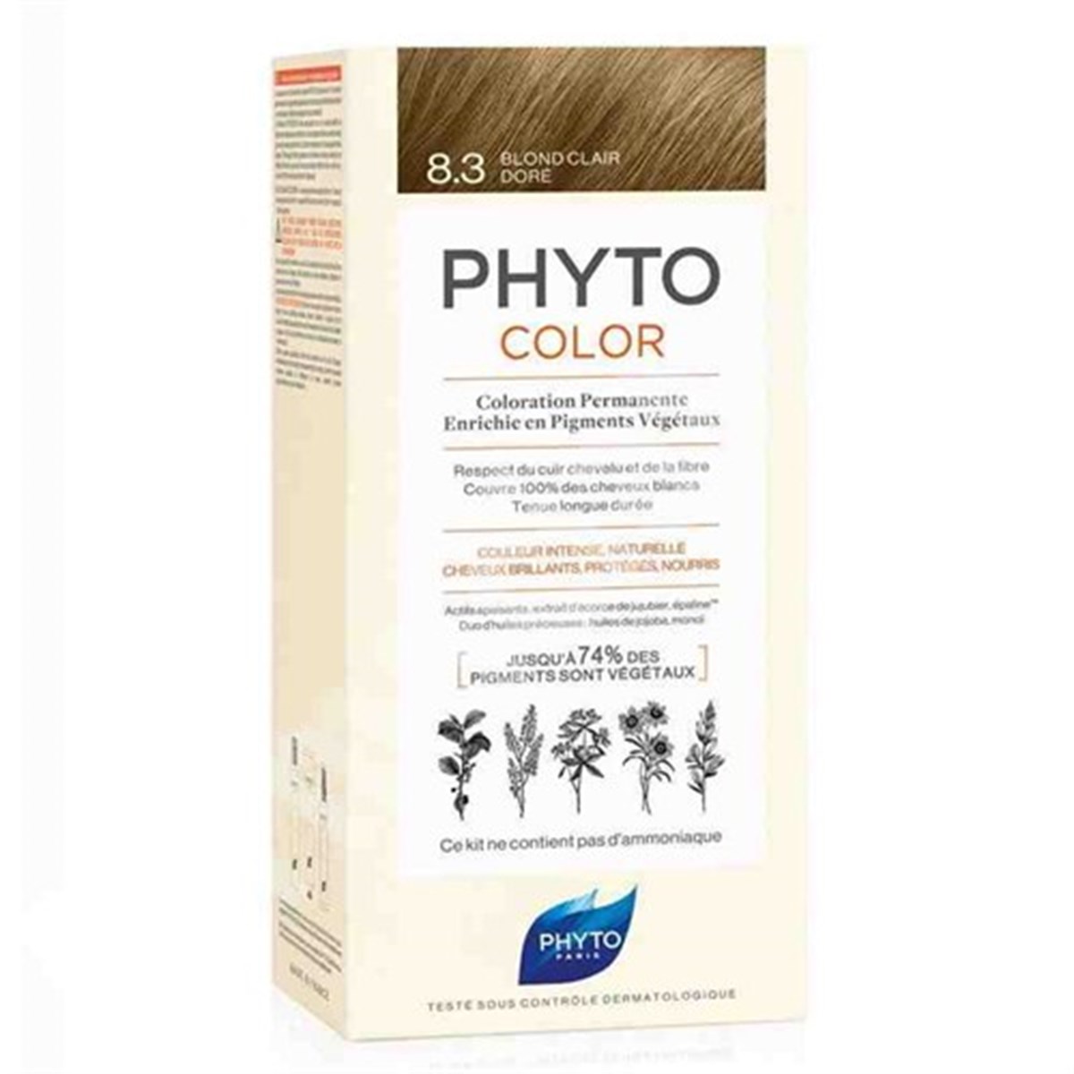 Phyto Phytocolor 8.3 Light Golden Blonde Bitkisel Saç Boyası 8.3 Sarı Dore