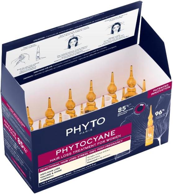 Phyto Phytocyane Kadınlar İçin Dönemsel Saç Dökülmesi Karşıtı Bakım 12 Ampul x 5 ml-Phyto